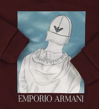 Sweat-shirt Emporio Armani - Bordeaux av. Imprimé