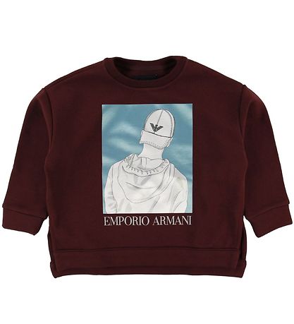 Sweat-shirt Emporio Armani - Bordeaux av. Imprimé