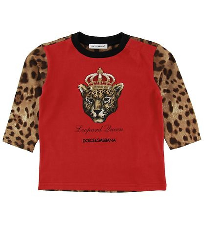 Dolce & Gabbana Blússa - Dýr - Rautt M. Leopard