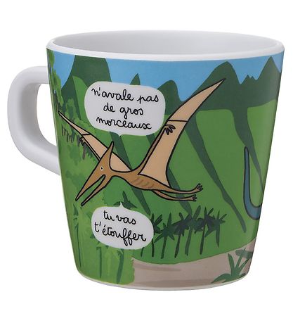 Petit Jour Paris Becher - Melamin - Grün m. Dinosaur