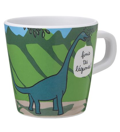Petit Jour Paris Becher - Melamin - Grün m. Dinosaur
