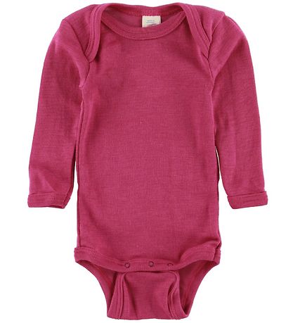 Engel Samfella L/æ - Ull/Silki - Raspberry