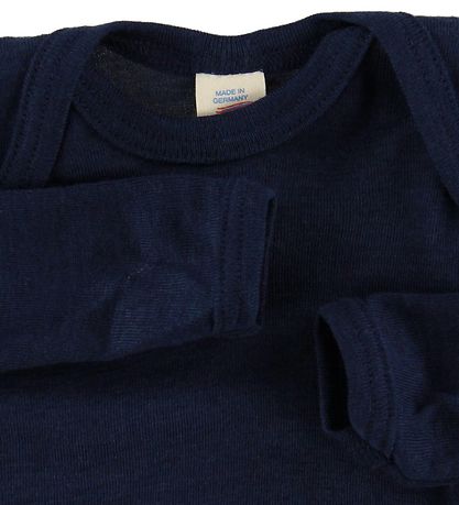 Engel Bodysuit l/s - Wool/Silk - Navy