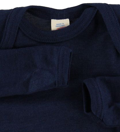Engel Romper l/s - Wol/Zijde - Navy