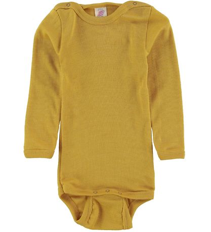 Engel Romper l/s - Wol/Zijde - Saffraan