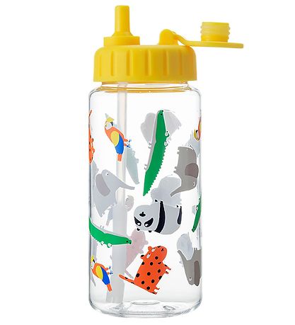Petit Jour Paris Vattenflaska - 350 ml - Gul m. Djur
