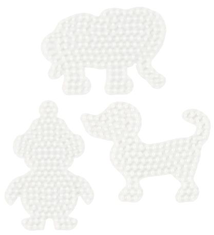 Hama Midi Perluspjald - 3 Pakki - Hundur, fíll og Mörgæs