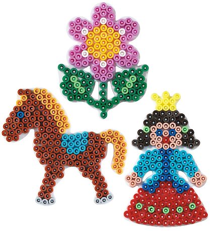 Hama Midi - Bügelperlensteckplatten - 3er-Pack - Blume, Pony & P