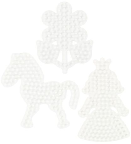 Hama Midi - Bügelperlensteckplatten - 3er-Pack - Blume, Pony & P