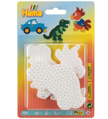 Hama Midi Pegboard - 3-Pack - Car, Dinosaur & Parrot