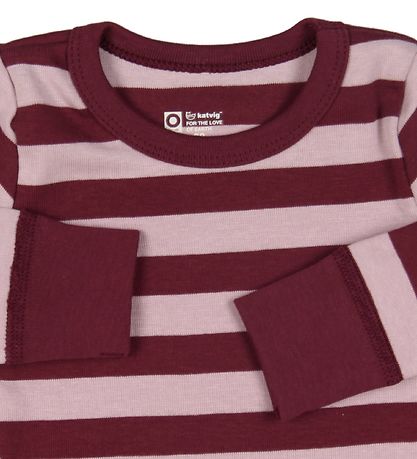 Katvig Long Sleeve Top - Bordeaux/Rose