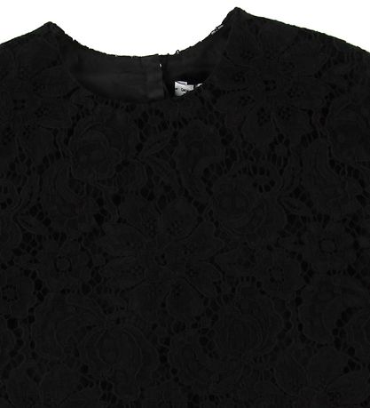 Dolce & Gabbana Stuttermabolur - Svart M. Blúnda