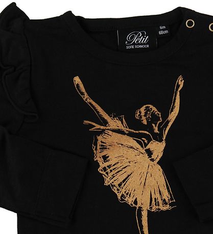 Petit by Sofie Schnoor Bodysuit L/æ - Dicte - Black w. Ballerina