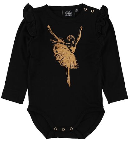 Petit by Sofie Schnoor Bodysuit L/æ - Dicte - Black w. Ballerina