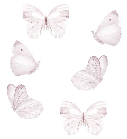 That's Mine Wallstickers - Fiðrildi - 6stk - White