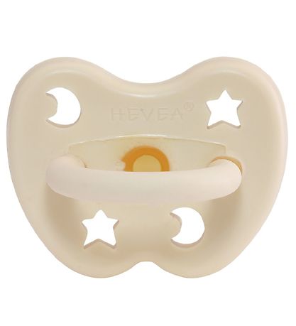 Hevea Dummy - 3-36 months - Star/Moon - Natural Rubber - Milky W