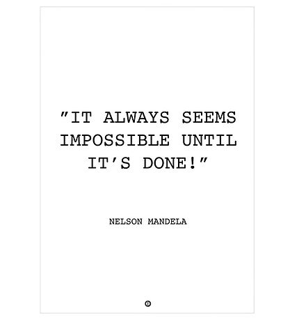 Citatplakat Poster - B2 - It Always Seems Impossible