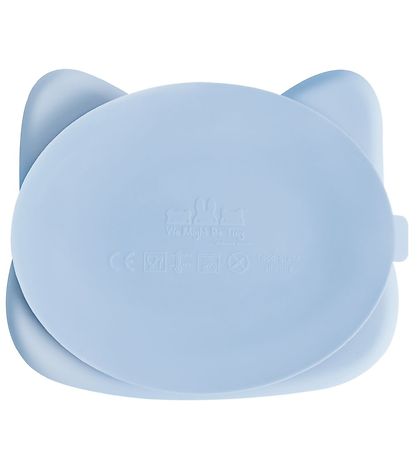 We Might Be Tiny Plate - Silicone - 3 Rooms - Cat - Powder Blu