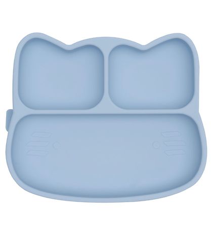 We Might Be Tiny Plate - Silicone - 3 Rooms - Cat - Powder Blu