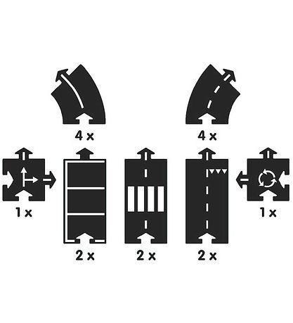 Waytoplay Car Track - 16 pcs - Expressway