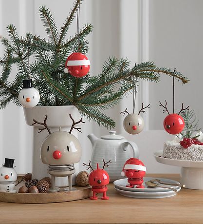 Hoptimist Julekuler - Snowman - 2 stk. - Ø:5 cm - Hvit