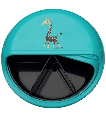 Carl Oscar Snacksbox - 15 cm - Turquoise Giraffe
