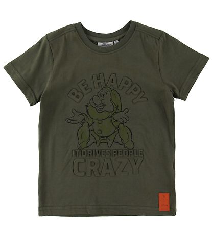 Wheat Disney Stuttermabolur - Happy - Army Leaf