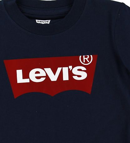 Levis Stuttermabolur - Batwing - Dökkblátt M. Lógó