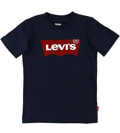 Levis Stuttermabolur - Batwing - Dökkblátt M. Lógó