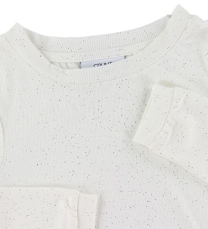 Grunt Pullover - Adoette - Weiß m. Glitzer