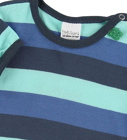 Freds World Stuttermabolur - Multi Stripe - Blár
