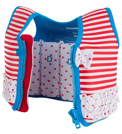 Konfidence Simväst - Original - Marthas Red Stripe Frills