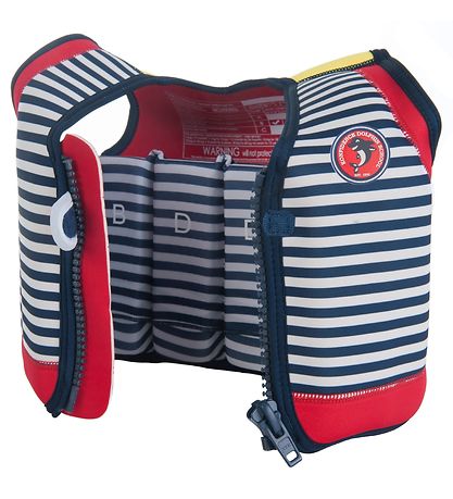Konfidence Simväst - Original - Hamptons Marinblå Stripe