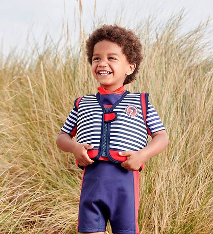 Konfidence Simväst - Original - Hamptons Marinblå Stripe