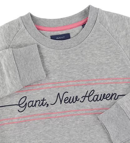 GANT Sweatshirt - GANT Script - Grey Melange