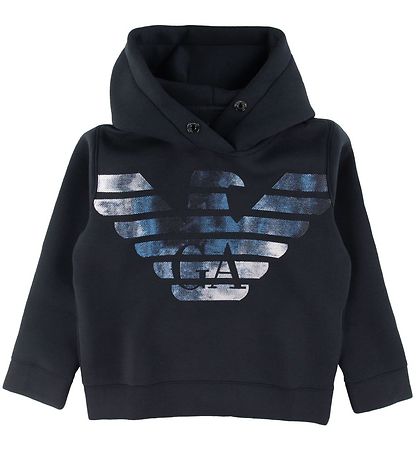 Emporio Armani Hoodie - Black w. Logo