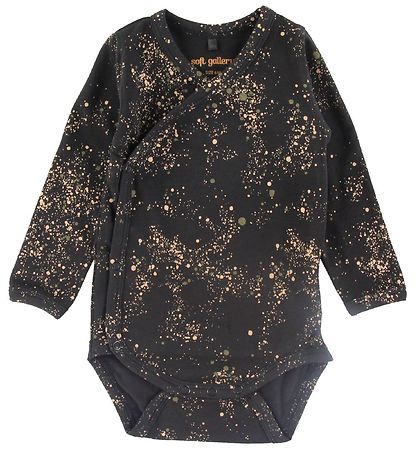 Soft Gallery Omlottbody l/ - Niki - Mini Splash - Jet Black