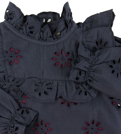 Soft Gallery Blússa - Gaxine - Anthracite M. Blóm