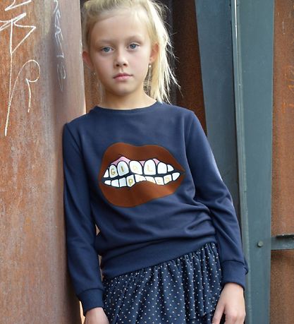 The New Sweatshirt - Elexa - Navy Blazer w. Print