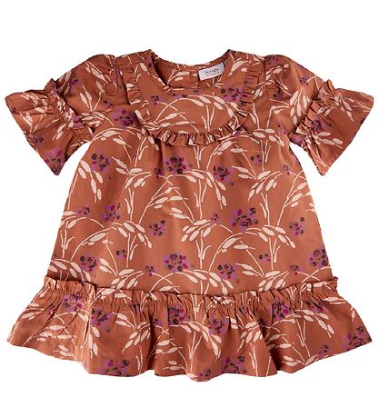 Noa Noa miniature Robe - Marron av. Fleurs