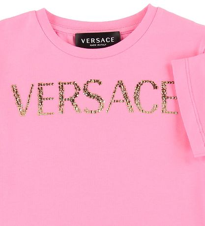 Versace T-shirt - Pink w. Rhinestones