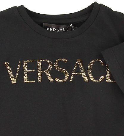 Versace T-Shirt - Sort m. Strassstein
