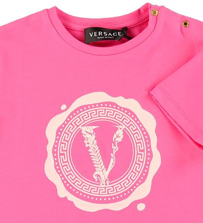 Versace T-shirt - Fuchsia w. Logo