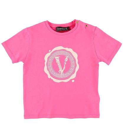 Versace T-shirt - Fuchsia w. Logo