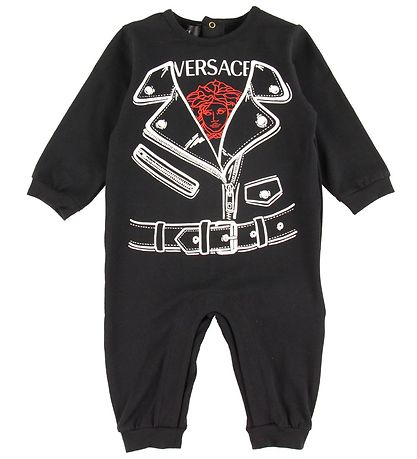Versace Geschenkbox - Strampler/Lätzchen - Schwarz m. Print