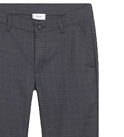 Grunt Byxor - Dude Ankle - Mörkgrå Check
