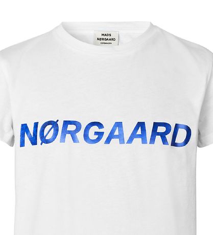 Mads Nørgaard Stuttermabolur - Tuvina - Hvítur M. Blár