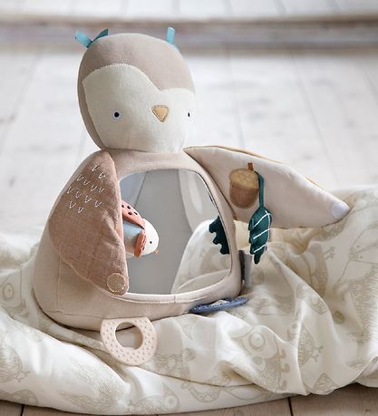 Sebra Activity Soft Toy - The Owl Blinky - Maple Beige