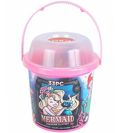 Wild Republic Bucket w. Animals - 33 pcs. - Mermaids