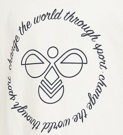 Hummel T-Shirt - Geerntetes - hmlMary - Weiß m. Print